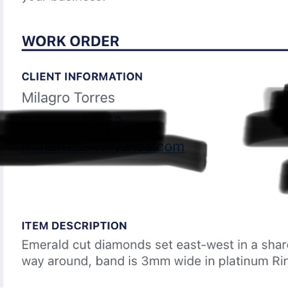 Platinum ring. - Picture 7 of 7